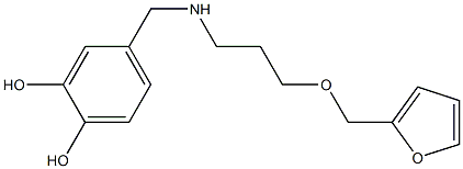 4-({[3-(furan-2-ylmethoxy)propyl]amino}methyl)benzene-1,2-diol Struktur