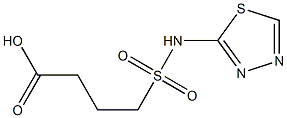 4-(1,3,4-thiadiazol-2-ylsulfamoyl)butanoic acid Struktur