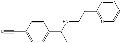 4-(1-{[2-(pyridin-2-yl)ethyl]amino}ethyl)benzonitrile Struktur