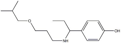 4-(1-{[3-(2-methylpropoxy)propyl]amino}propyl)phenol Struktur