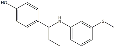 4-(1-{[3-(methylsulfanyl)phenyl]amino}propyl)phenol Struktur