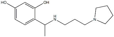 4-(1-{[3-(pyrrolidin-1-yl)propyl]amino}ethyl)benzene-1,3-diol Struktur