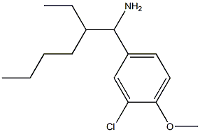 4-(1-amino-2-ethylhexyl)-2-chloro-1-methoxybenzene Struktur