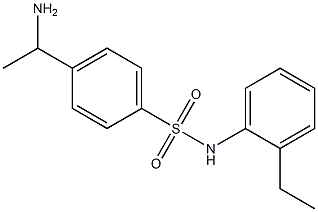 4-(1-aminoethyl)-N-(2-ethylphenyl)benzene-1-sulfonamide Struktur