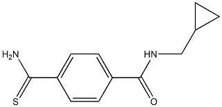 4-(aminocarbonothioyl)-N-(cyclopropylmethyl)benzamide Struktur