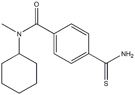 4-(aminocarbonothioyl)-N-cyclohexyl-N-methylbenzamide Struktur