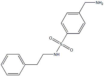 4-(aminomethyl)-N-(2-phenylethyl)benzenesulfonamide Struktur