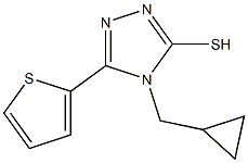 4-(cyclopropylmethyl)-5-(thiophen-2-yl)-4H-1,2,4-triazole-3-thiol Struktur