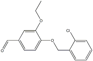 4-[(2-chlorophenyl)methoxy]-3-ethoxybenzaldehyde Struktur