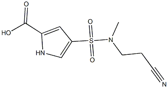 4-[(2-cyanoethyl)(methyl)sulfamoyl]-1H-pyrrole-2-carboxylic acid Struktur