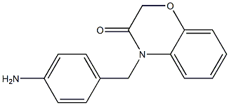 4-[(4-aminophenyl)methyl]-3,4-dihydro-2H-1,4-benzoxazin-3-one Struktur