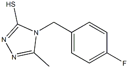 4-[(4-fluorophenyl)methyl]-5-methyl-4H-1,2,4-triazole-3-thiol Struktur