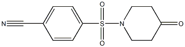 4-[(4-oxopiperidine-1-)sulfonyl]benzonitrile Struktur