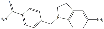 4-[(5-amino-2,3-dihydro-1H-indol-1-yl)methyl]benzamide Struktur