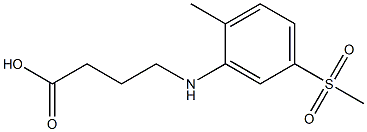 4-[(5-methanesulfonyl-2-methylphenyl)amino]butanoic acid Struktur