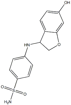 4-[(6-hydroxy-2,3-dihydro-1-benzofuran-3-yl)amino]benzene-1-sulfonamide Struktur