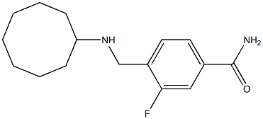 4-[(cyclooctylamino)methyl]-3-fluorobenzamide Struktur