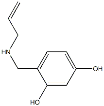 4-[(prop-2-en-1-ylamino)methyl]benzene-1,3-diol Struktur