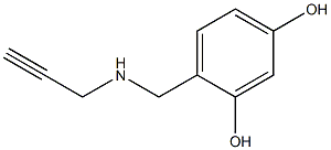 4-[(prop-2-yn-1-ylamino)methyl]benzene-1,3-diol Struktur