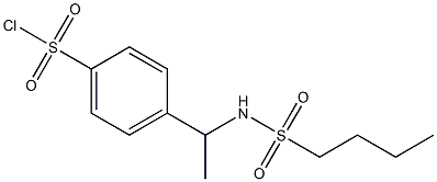 4-[1-(butane-1-sulfonamido)ethyl]benzene-1-sulfonyl chloride Struktur