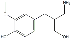 4-[2-(aminomethyl)-3-hydroxypropyl]-2-methoxyphenol Struktur