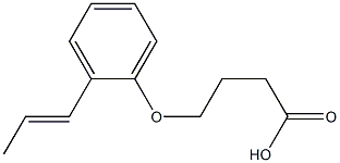 4-[2-(prop-1-en-1-yl)phenoxy]butanoic acid Struktur