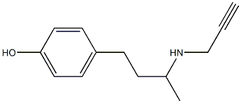 4-[3-(prop-2-yn-1-ylamino)butyl]phenol Struktur