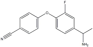 4-[4-(1-aminoethyl)-2-fluorophenoxy]benzonitrile Struktur