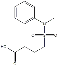 4-[methyl(phenyl)sulfamoyl]butanoic acid Struktur