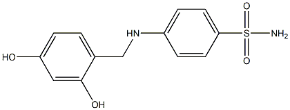 4-{[(2,4-dihydroxyphenyl)methyl]amino}benzene-1-sulfonamide Struktur