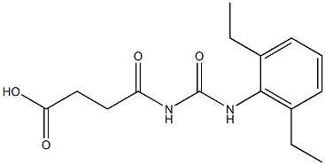 4-{[(2,6-diethylphenyl)carbamoyl]amino}-4-oxobutanoic acid Struktur