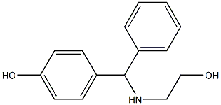 4-{[(2-hydroxyethyl)amino](phenyl)methyl}phenol Struktur