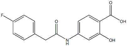 4-{[(4-fluorophenyl)acetyl]amino}-2-hydroxybenzoic acid Struktur