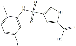 4-{[(5-fluoro-2-methylphenyl)amino]sulfonyl}-1H-pyrrole-2-carboxylic acid Struktur