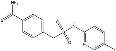 4-{[(5-methylpyridin-2-yl)sulfamoyl]methyl}benzene-1-carbothioamide Struktur