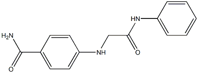 4-{[(phenylcarbamoyl)methyl]amino}benzamide Struktur