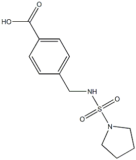 4-{[(pyrrolidine-1-sulfonyl)amino]methyl}benzoic acid Struktur