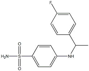 4-{[1-(4-fluorophenyl)ethyl]amino}benzene-1-sulfonamide Struktur