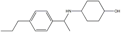 4-{[1-(4-propylphenyl)ethyl]amino}cyclohexan-1-ol Struktur