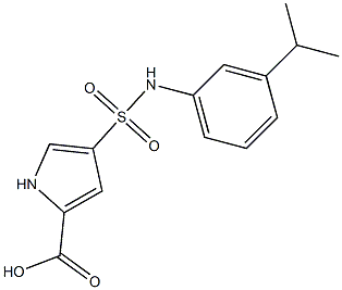 4-{[3-(propan-2-yl)phenyl]sulfamoyl}-1H-pyrrole-2-carboxylic acid Struktur