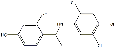 4-{1-[(2,4,5-trichlorophenyl)amino]ethyl}benzene-1,3-diol Struktur