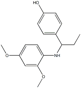 4-{1-[(2,4-dimethoxyphenyl)amino]propyl}phenol Struktur