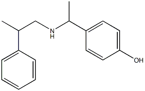 4-{1-[(2-phenylpropyl)amino]ethyl}phenol Struktur