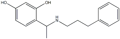 4-{1-[(3-phenylpropyl)amino]ethyl}benzene-1,3-diol Struktur