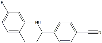 4-{1-[(5-fluoro-2-methylphenyl)amino]ethyl}benzonitrile Struktur