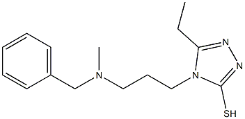 4-{3-[benzyl(methyl)amino]propyl}-5-ethyl-4H-1,2,4-triazole-3-thiol Struktur