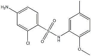 4-amino-2-chloro-N-(2-methoxy-5-methylphenyl)benzene-1-sulfonamide Struktur