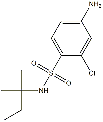 4-amino-2-chloro-N-(2-methylbutan-2-yl)benzene-1-sulfonamide Struktur