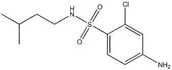 4-amino-2-chloro-N-(3-methylbutyl)benzene-1-sulfonamide Struktur