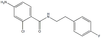 4-amino-2-chloro-N-[2-(4-fluorophenyl)ethyl]benzamide Struktur